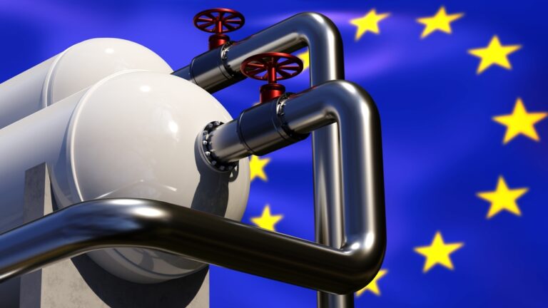 Dodávky zkapalněného zemního plynu do Evropy. Koncept dovozu energetických zdrojů do Evropy.