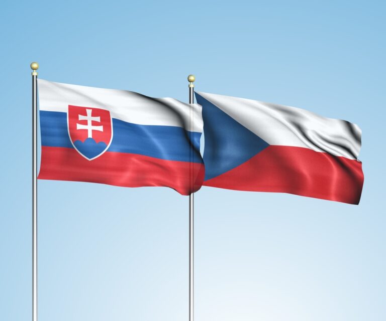 Vlajka Slovenska a Česka