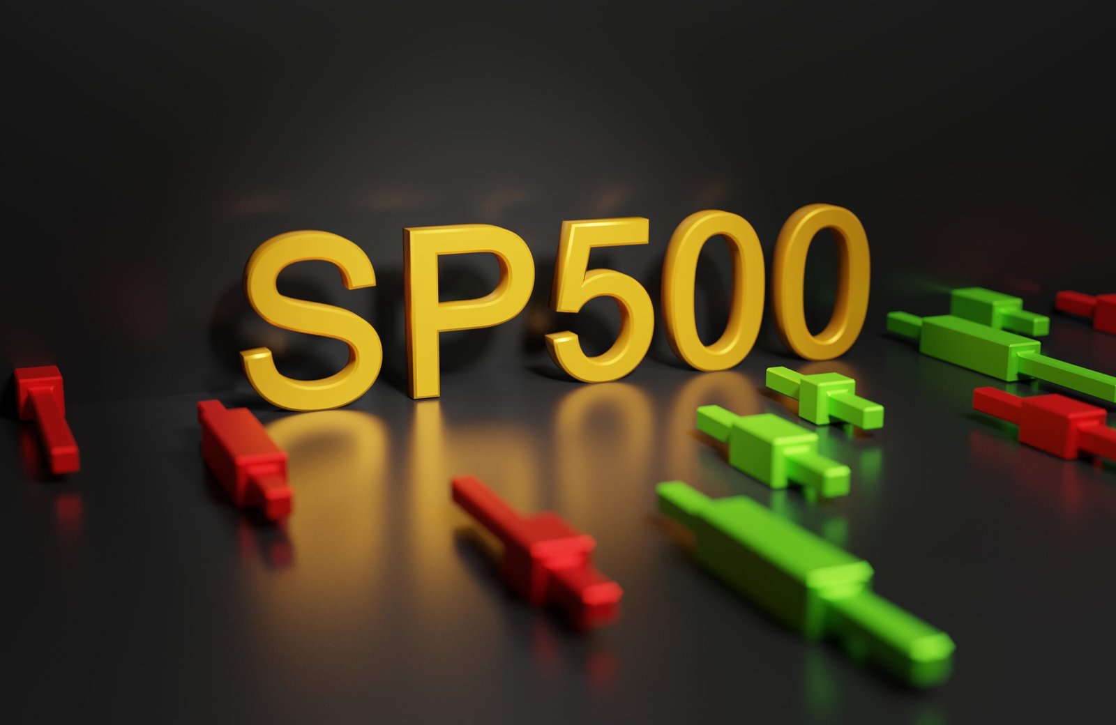 The,Sp,500,Stock,Index,On,A,Dark,Background,With